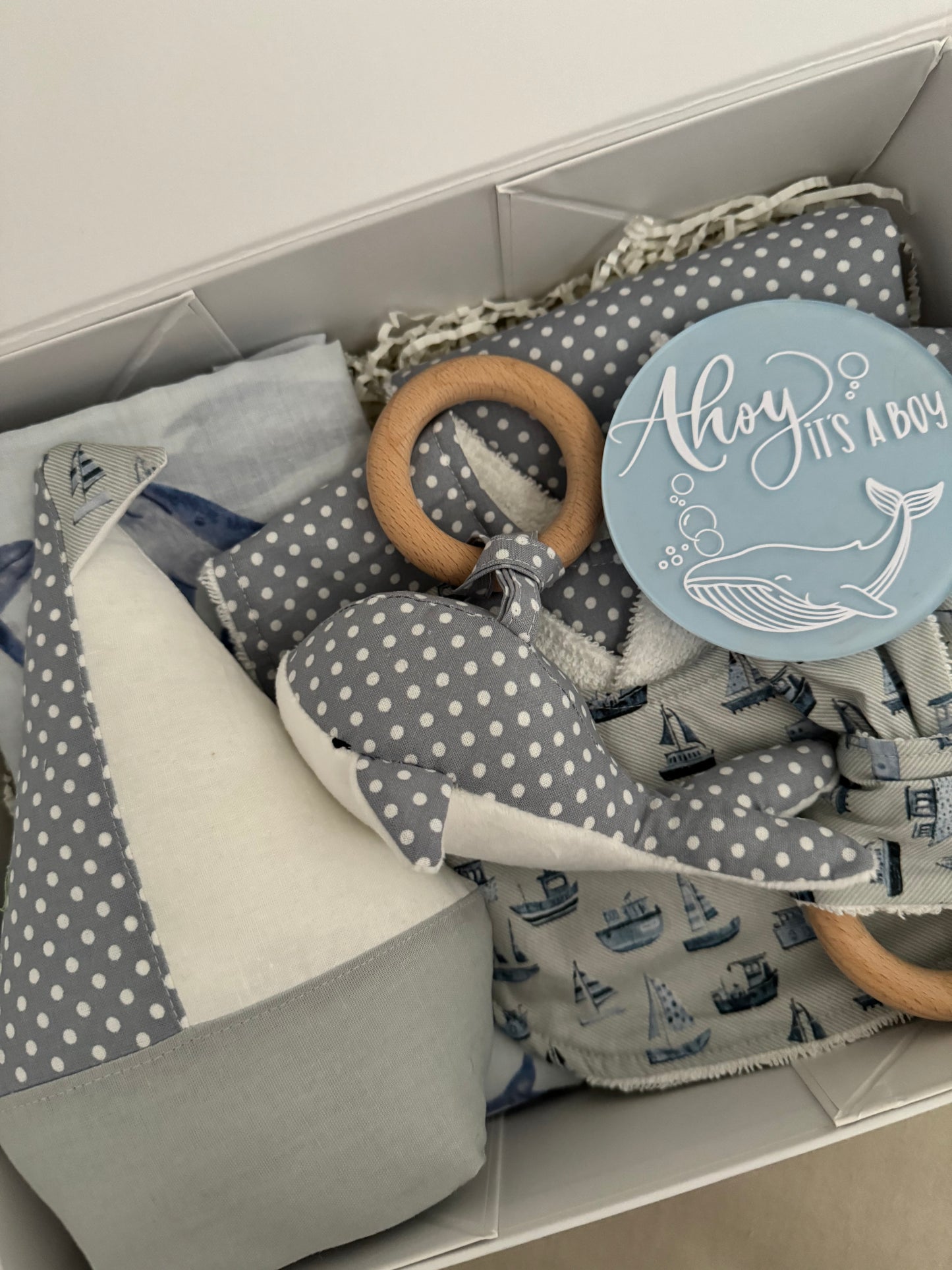 Nautical Ahoy it's a boy Gift Box