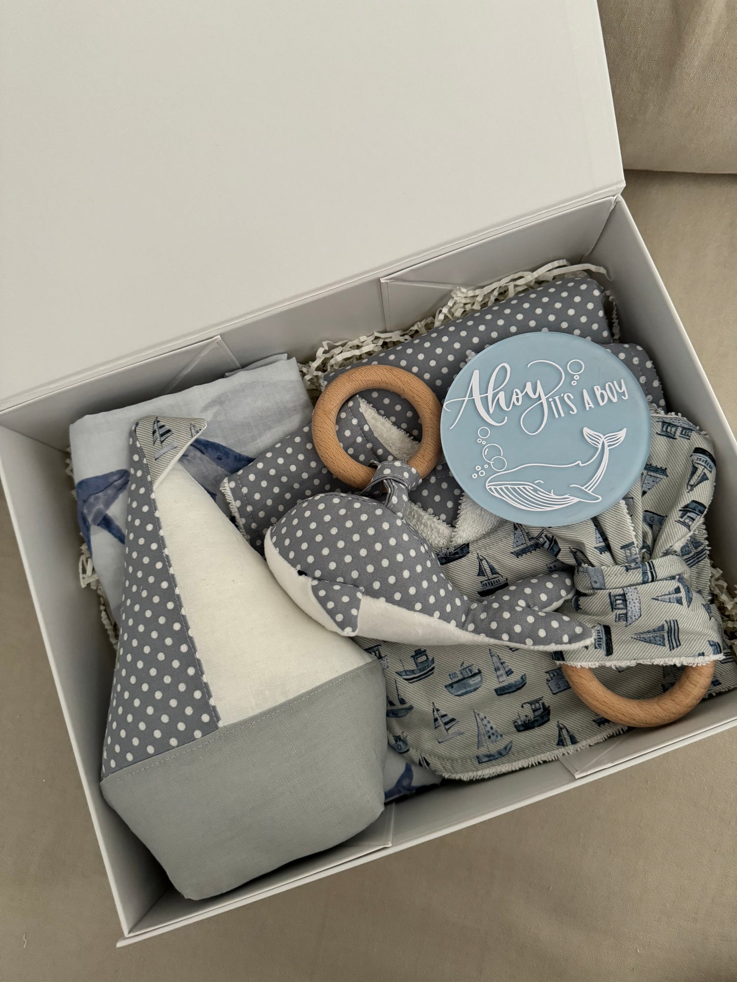 Nautical Ahoy it's a boy Gift Box