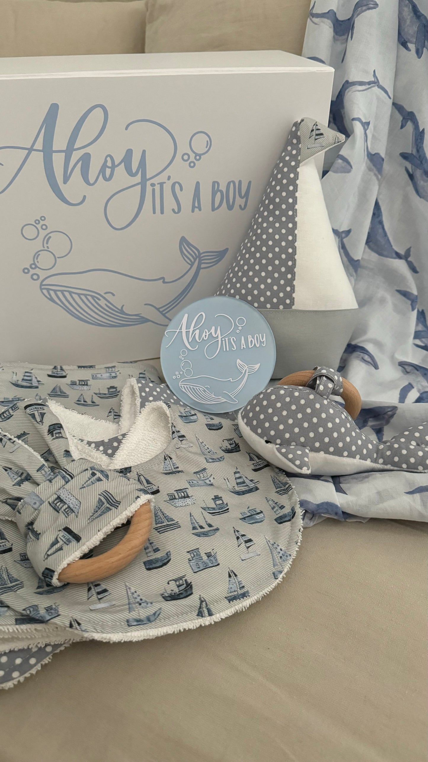 Nautical Ahoy it's a boy Gift Box